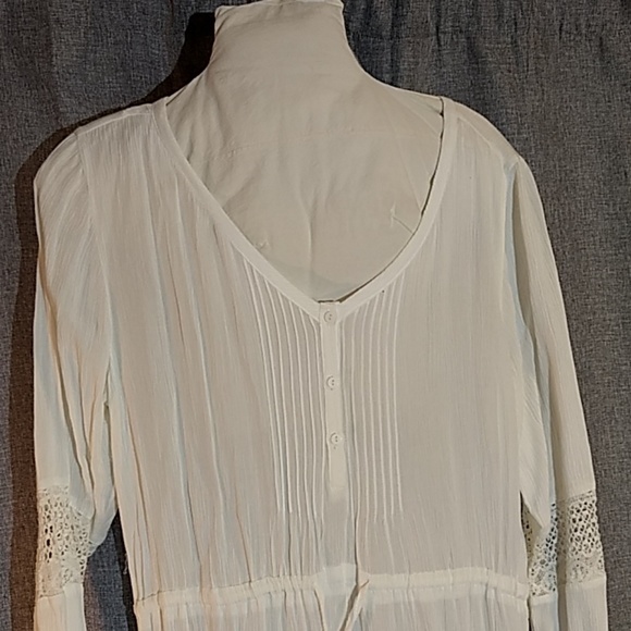 HM Boho white dress lace and stripe details - Picture 2 of 6